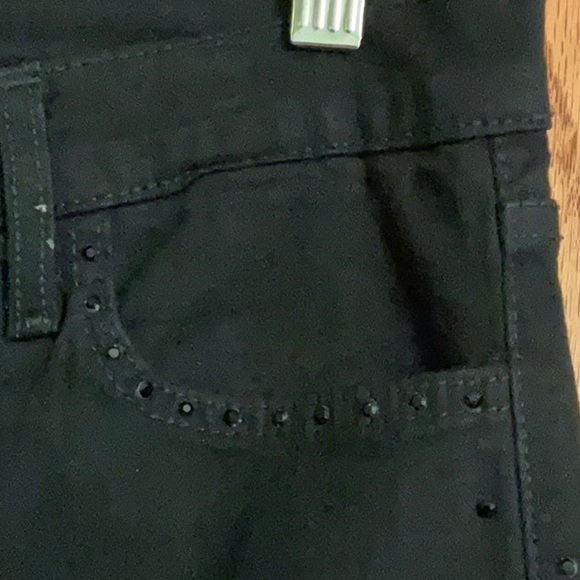 NYDJ Black Denim Jeans with Black Sequins - Picture 3 of 6